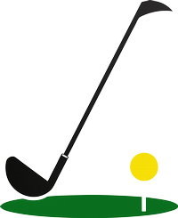 golf club and tee