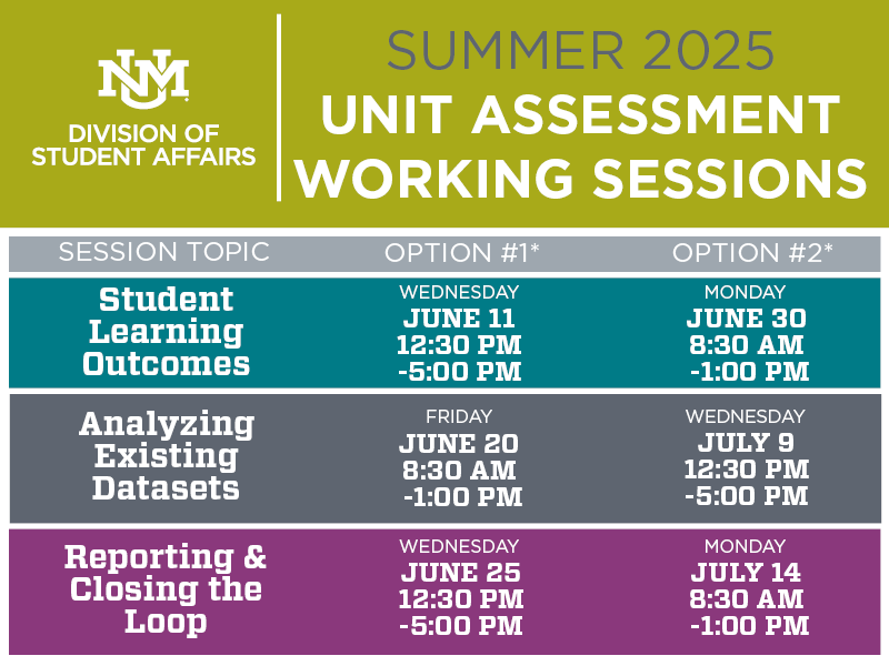 Summer 2025 assessment flyer